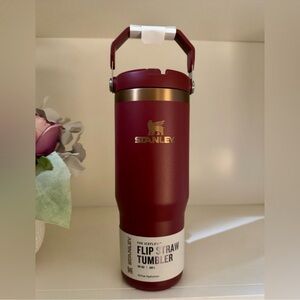 🎉LAST CHANCE🎉Stanley Iceflow Flip Straw 30oz Tumbler‎ Glided Pomegranate